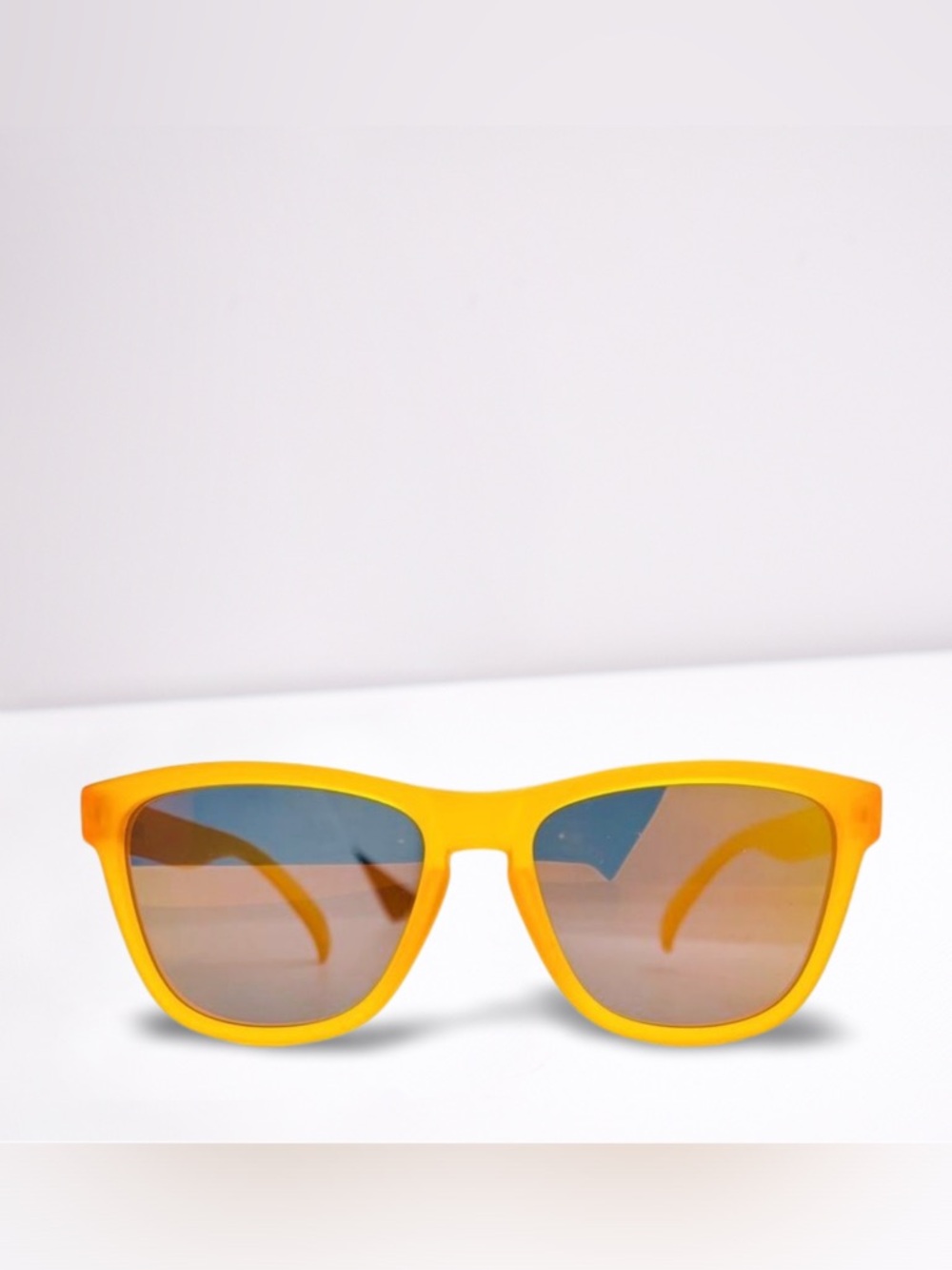 Yellow- OrangeSunglasses with Brown Mirrored Lenses